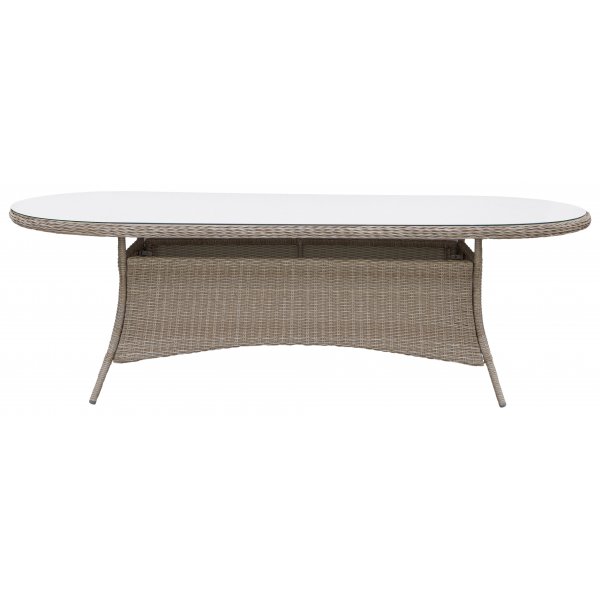Essgruppe mit 6 Stühlen und Esstisch 180 x 100 cm Rattan - Menton/Mercury + Reinigungsspray für Gartenmöbel Essgruppe mit 6 Stühlen und Esstisch 180 x 100 cm Rattan - Menton/Mercury + Reinigungsspray für Gartenmöbel