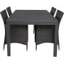 Holma Spisegruppe (160x100) - Svart - 4 Stole