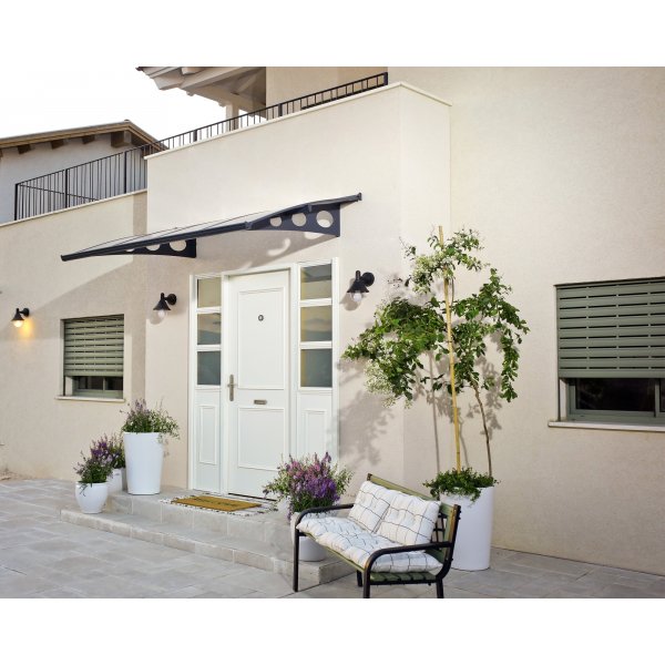 Canopia Herald Entrétak 1,4 x 2,2 - Grå/opalglas Canopia Herald Entrétak 1,4 x 2,2 - Grå/opalglas