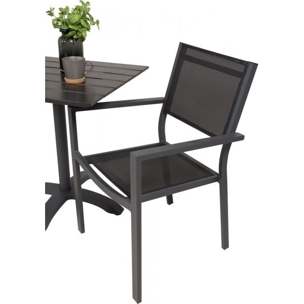 Garnviken Matgrupp (70x70) - Svart - 2 Stolar Garnviken Matgrupp (70x70) - Svart - 2 Stolar