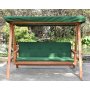 F�llbar hammock i tr� med gr�nt tak