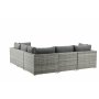Loungegruppe gr� hj�rnesofa i kunstig rattan - Amazon