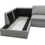 U-soffa b�ddsoffa T�rn� v�ndbar med f�rvaring - 304 cm - ljusgr�