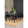Holma Matgrupp (160x100) - Svart - 4 Stolar