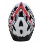 Cykelhj�lm Cooper vit & r�d