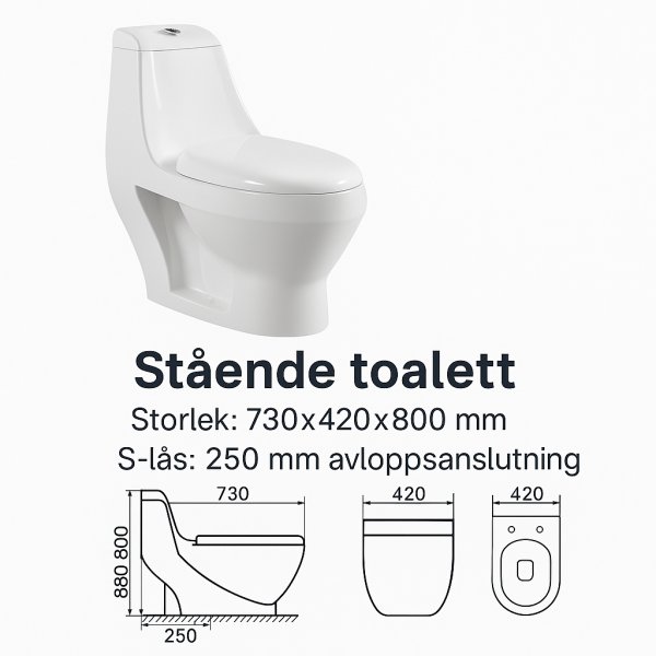 Toalettstol Faro - Vit