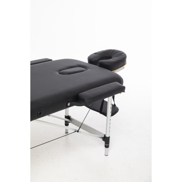 Massageb�nk med metallben - 3 zoner - Svart