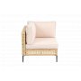 Stor utomhus h�rnsoffa med bord | Loungeset i konstrotting | Creme