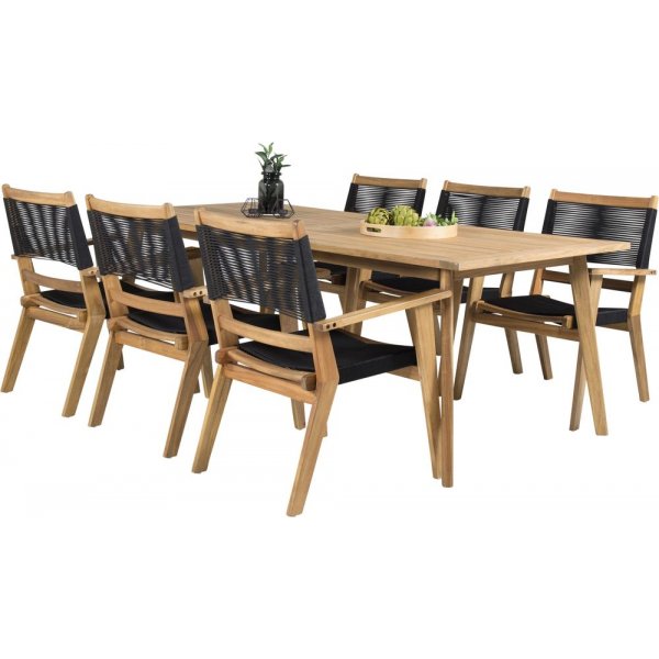 Charlottenberg Matgrupp (220x100) - Natur - 6 Stolar