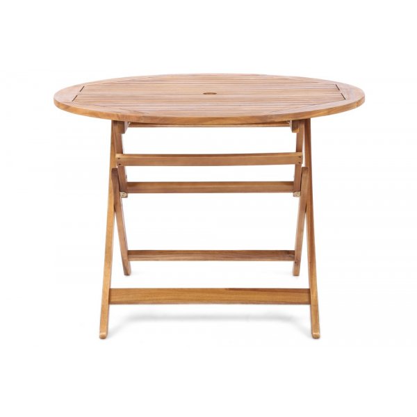 Matgrupp Acacia rund 100 cm, inkl. 4 stolar