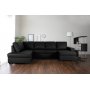 Solna U-sofa i sort PU A3D Solna U-sofa i sort PU A3D