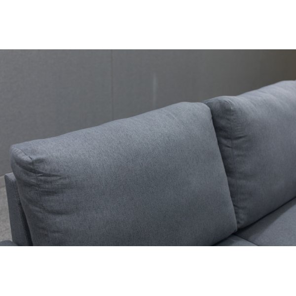 U-soffa Solna v�ndbar - 367 cm - m�rkgr�