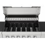 Gasolgrill med sidobr�nnare och f�rvaringssk�p - 6 br�nnare - rostfritt st�l