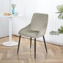 Stol i beige sammet - Theo