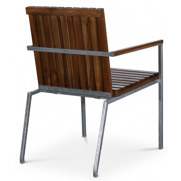 Alva matstol - Teak / Galvaniserat stl