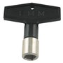 FM Mattsson Ngle af sort acetalplast og forkromet messing (tidligere forkromet messing)