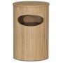 Nova runt s�ngbord med f�rvaring - Whitewash