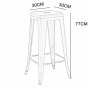 Iris barstol metall - Sitth�jd 77 cm