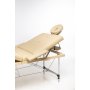 Massagebnk med metallben - 4 zoner - Beige