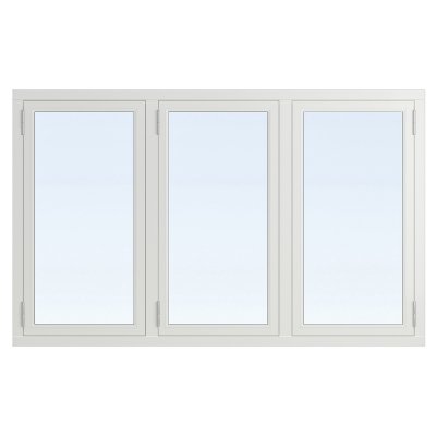 Träfönster - Utåtgående - 2-glas - 3 luft - Vit - U-värde 1.3