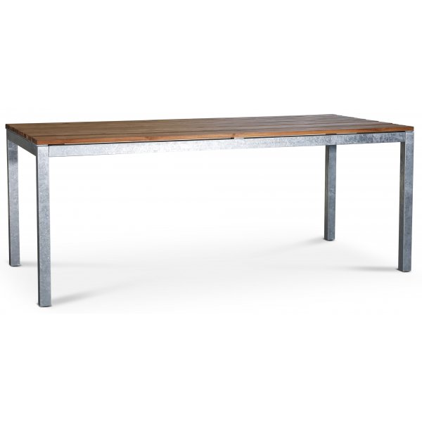 Alva matgrupp bord inkl. 6 stolar - Teak / Galvaniserat stål Alva matgrupp bord inkl. 6 stolar - Teak / Galvaniserat stål