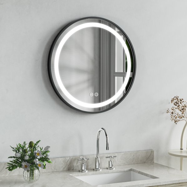 Rund spegel Zenit med LED-belysning - 60 cm Rund spegel Zenit med LED-belysning - 60 cm