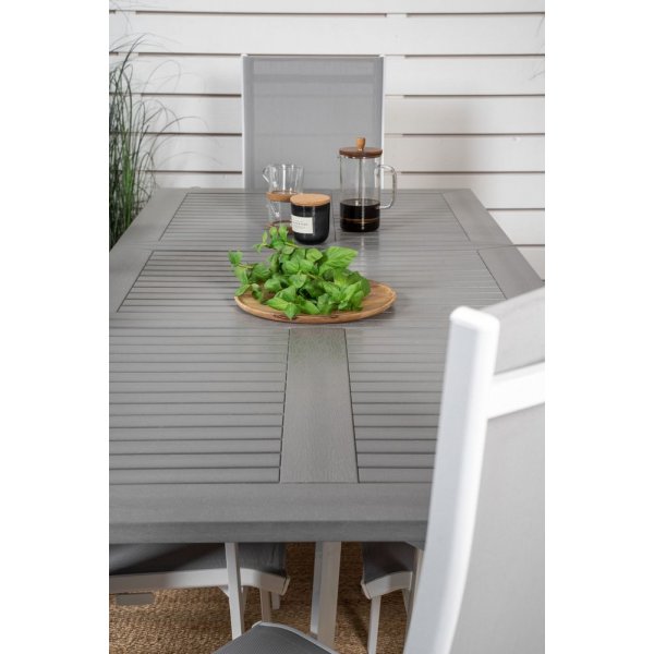 Ekenäs Matgrupp (160x90) - Vit/Grå - 6 Stolar Ekenäs Matgrupp (160x90) - Vit/Grå - 6 Stolar