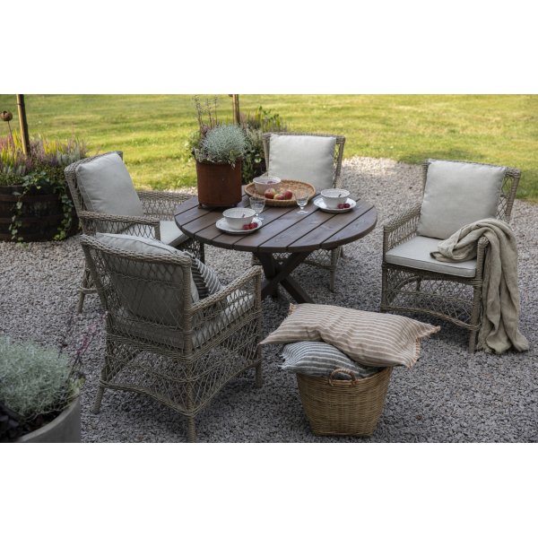 Scottsdale runt utebord �112 cm -�Brunlaserad furu