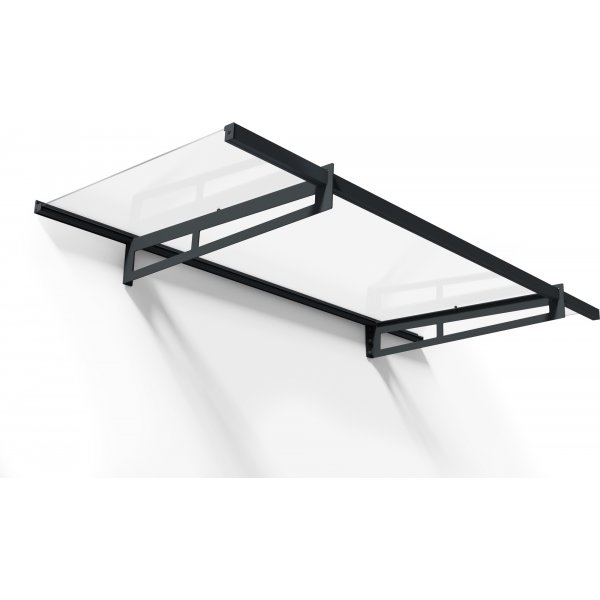 Canopia Bremen Entrétak 0,9 x 2 - Grå/klarglas Canopia Bremen Entrétak 0,9 x 2 - Grå/klarglas