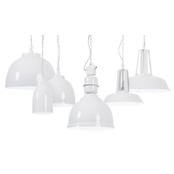 Gansevort taklampa 18 - Vitlackad metall