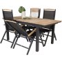 Maglehem Spisegruppe (160x90) - Sort/Natur - 4 Stole