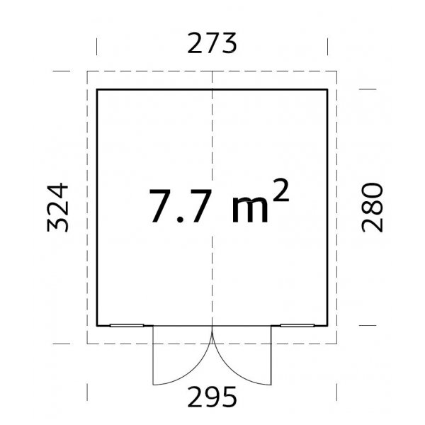 Skur Dan 7,7 m² Skur Dan 7,7 m²