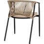 Utestol svart med beige dyna stapelbar - Napoli Utestol svart med beige dyna stapelbar - Napoli