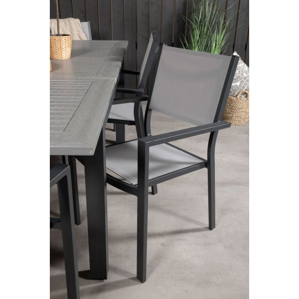 Ekenäs Matgrupp (152x90) - Svart/Grå - 6 Stolar Ekenäs Matgrupp (152x90) - Svart/Grå - 6 Stolar