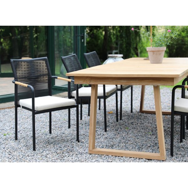 Matbord Salt� i teak - 240x100 cm