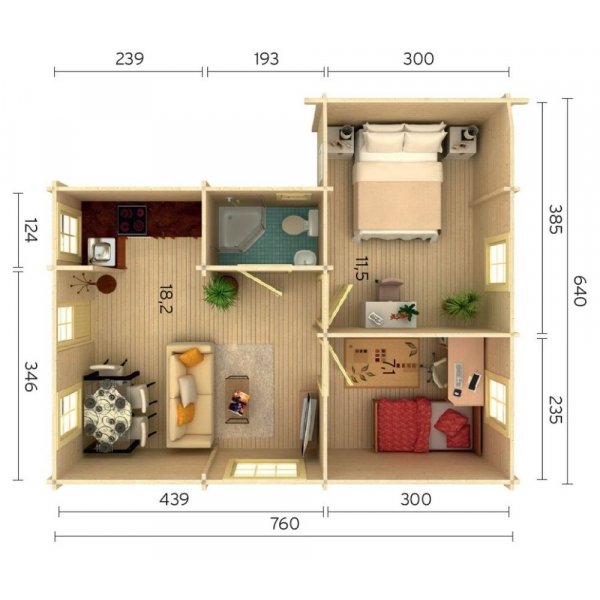 Ferienhaus Emily 39,2 m² Ferienhaus Emily 39,2 m²