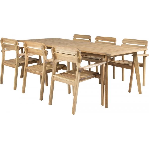 Charlottenberg Matgrupp (220x100) - Natur - 6 Stolar