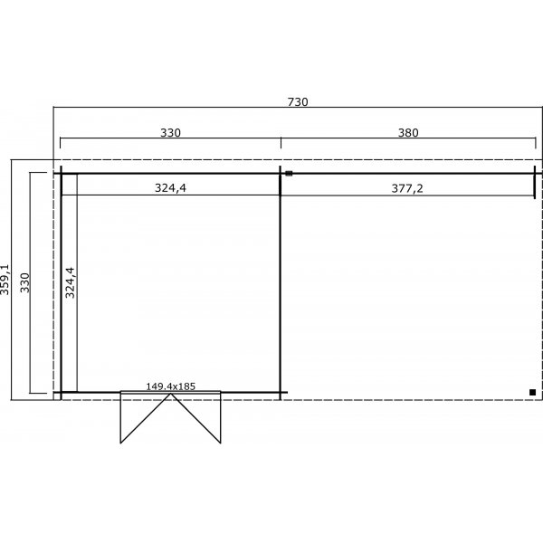 Attefallhus Nikolajs - 25,5 m