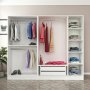 Cavolo garderob 225x52x210 cm - Vit/svart