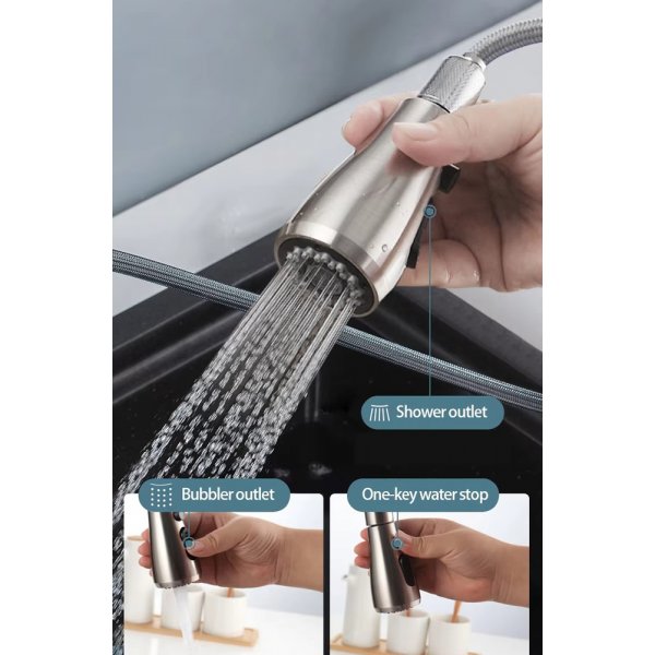 Köksblandare Lily - Borstad stål Köksblandare Lily - Borstad stål