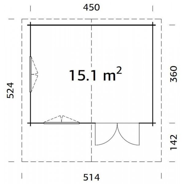Attefallhaus Helena 15,1 m