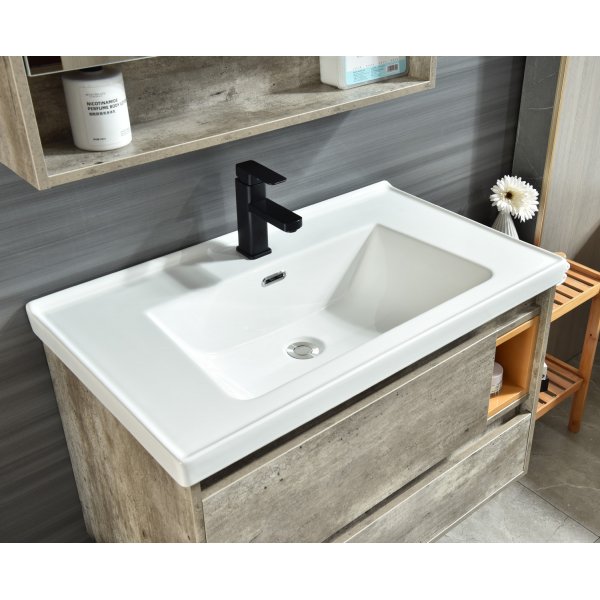 Kylpyhuonekalusteet Barcelona 80 cm - Betonijäljitelmä + WC-paperin pidike Kylpyhuonekalusteet Barcelona 80 cm - Betonijäljitelmä + WC-paperin pidike