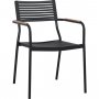 Stapelbar Tr�dg�rdsstol Svart / Beige - Pino