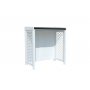 Modular Garden Skur 1,8 m med krydsvgge - Hvid-lakeret