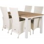 Dotorp Matgrupp (160x90) - Vit/Natur - 4 Stolar