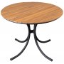 Holmsund runt matbord 100 cm - Svart/Acasia