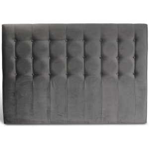 Centa s�nggavel med knappar 160 cm - Gr� sammet
