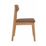 Matstol Oljad Ek med Brun sits PU - Kleppen Matstol Oljad Ek med Brun sits PU - Kleppen