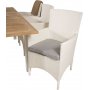 Dotorp Matgrupp (160x90) - Vit/Natur - 6 Stolar