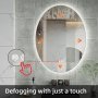 Spegel - Arezzo | Oval | LED-belysning, dimbar & Anti-fog